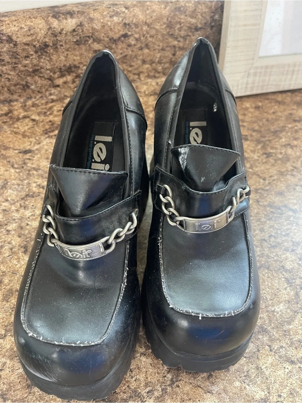 British Women's platform Pumps Creeper Heel Comfort Ladies Loafer Pumps 5.5